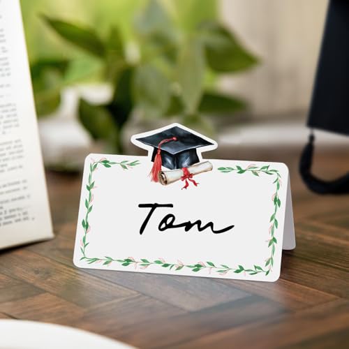 50 stuks tafelkaarten voor afstudeerfeest, tafelkaarten, afstudeerfeest, tafel decoratie, afstuderen, kaarten, papier, uitnodigingen 3