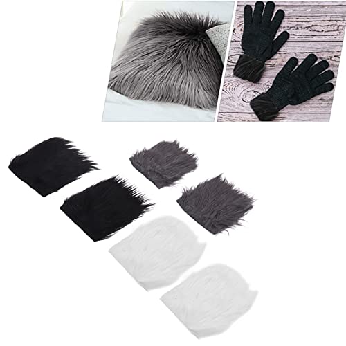 Faux Fur Fabric, 6 stuks Shaggy Faux Fur Single 25x25cm voor ambachtelijke werken