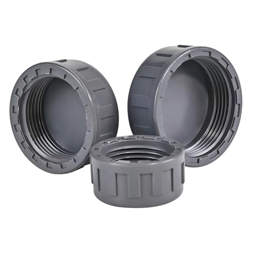 2 stuks PVC kurkbeslag, PVC stekker met schroefdraad, 63 mm einddop 4