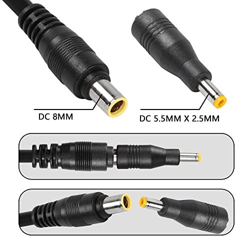 Zonne-energie-uitbreidingskabel, 10 voet, 12 AWG Solar Plug to 14AWG DC 7909 Power Cable for Solar Panel, Portable Solar Generator and other Devices with 8mm Jacks (10FT DC7909) 4