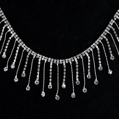 170cm Ketting Fringes Rhinestone voor kleding, Diamond Rhinestone Crystal Band, Bling Diamond Trim Tassel voor ambachten bruiloft decoratie DIY