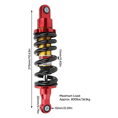 Shock Absorber In het midden, Shock Absorber voor motorfietsen 270 Mm Spring Shock Absorber voor vuil Pit Bike ATV QUAD GO KART 5