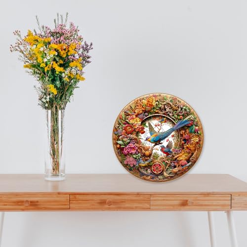 Houten puzzel, wijze vogel Houten puzzel voor volwassenen, houten puzzel met unieke vorm dieren, houten puzzel met dieren voor volwassenen 5