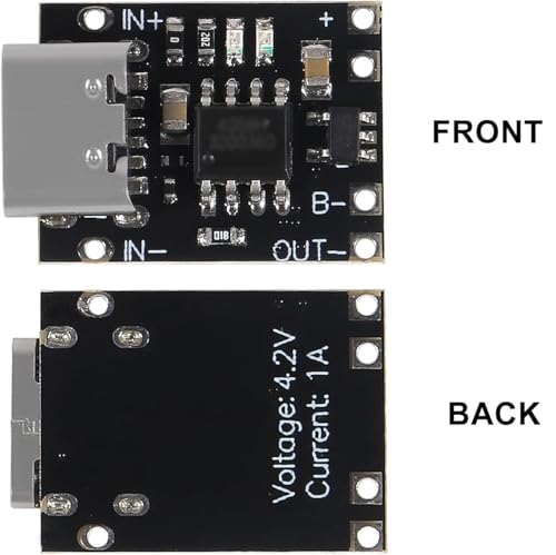 5st TP4057 USB C lithium batterij oplaadbord 1A 3.7V met bescherming USB C Li-Ion batterij oplaadbord 4