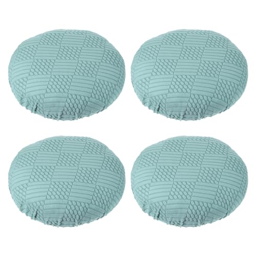 Chair Covers Ronde 4 st Elastische Bar Stool Covers Wasbare Kruk Kussen Covers Stretch Bar Chair Chair Chair Cover voor 38-35 cm Chair, Lichtblauw