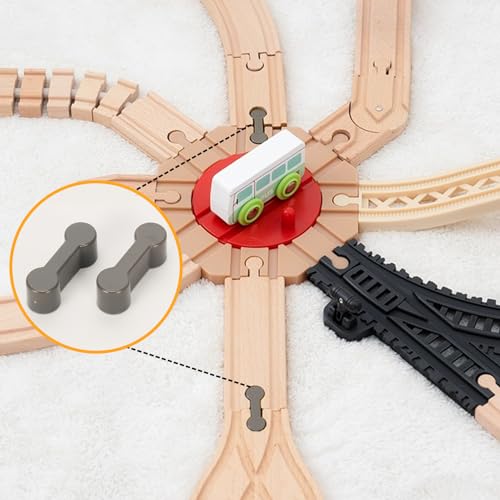 10 stuks houten spooradapters, houten spooraccessoires, herbruikbare, universele houten spooradapterset, railconnectoren, robuustheid, houten spoorconnectoren voor verjaardagsfeest, speel dating 4
