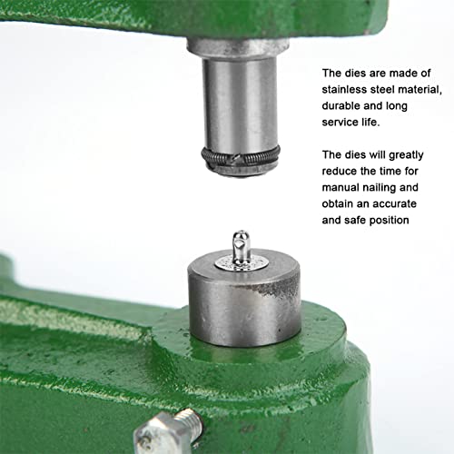 4 Piece Snap Button Die, Silver Roestvrij staal vervangingssets, voor 651/633/831 Knoppen 3