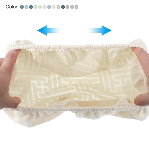 Krukhoes Ronde Elastische Bar Krukhoes Wasbare Kruk Kussen Hoes Stretch Bar Stoel Hoes voor 11-14 Inch Stoelen, Beige 4