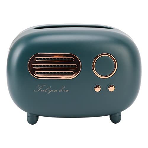 Retro Radio Weefseldoos, Vintage Radio Weefsel Box voor Slaapkamer, Woonkamer, Badkamer, Bedside Table, Bureautafel met glad oppervlak en ontwerp (Vegetabel)