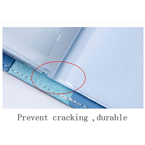 PU leren kaarthouder Multi-Compartiment Card Pouch Case Business Kaartentas voor 24 creditcards, Blauw, elegant 4