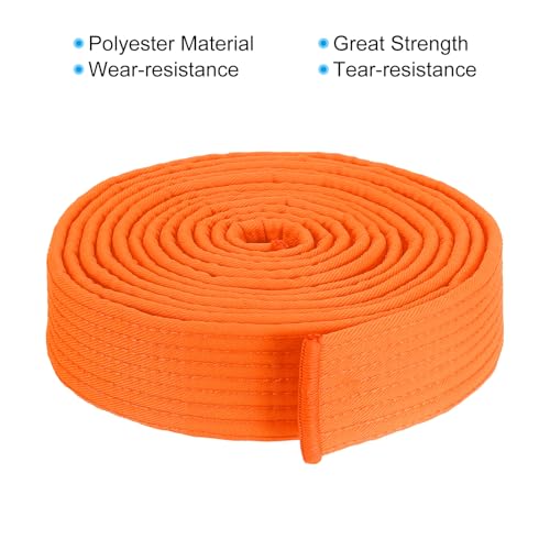 Taekwondo Gekleurde Rankinggordel 3.8cm x 10.5ft 3.2m, Polyester Martial Arts Judo Karate Belt voor Coach Education Practice, Oranje 3