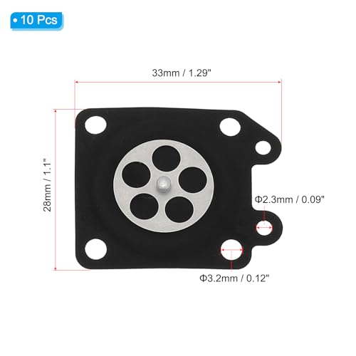 Carburator Diafragm Pakking, 10Pack Metering Diafragm Past voor 2500 3800 en 4500 kettingzaag Reparatie Onderdelen