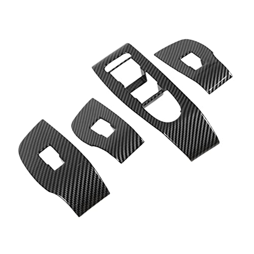 4 stuks Deur/Window Switch Panel Cover Carbon Fiber Style Vervanging voor 3 Hatchback 3 Limousine CX30
