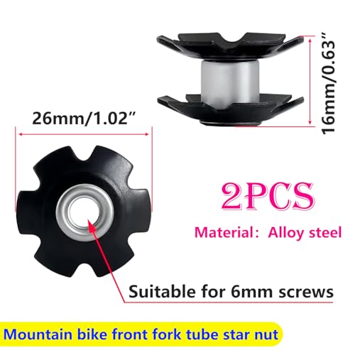 2 stuks fietsheadset stermoer voor vorken 1-1/8 inch (29,6 mm)