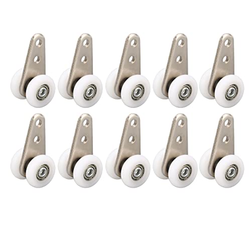 10PCS Bearing Trolley Construction, 49mm L, Gladde schuifdeur Pulley, Schuif roller, Nylon Beam Trolleys Wiel voor schuifdeur raamkast