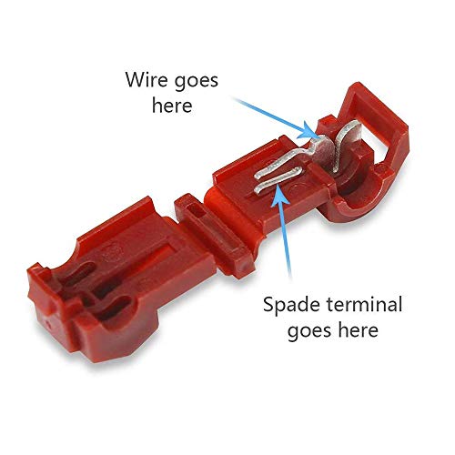 T-Branch Connector, T Quick Coupler + volledig geïsoleerd Flat Plug Kit (85 Pairs), Kabel Assortiment Quick Connectors, geel, 50 stuks, blauw, 60 stuks, rood, 60 stuks 5