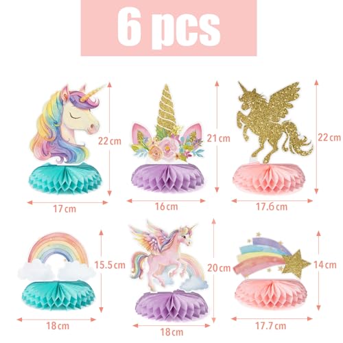 6 stukken tafellopers eenhoorn verjaardag doop centerpiece honingraat patroon decoratie verjaardag doop meisje tafel