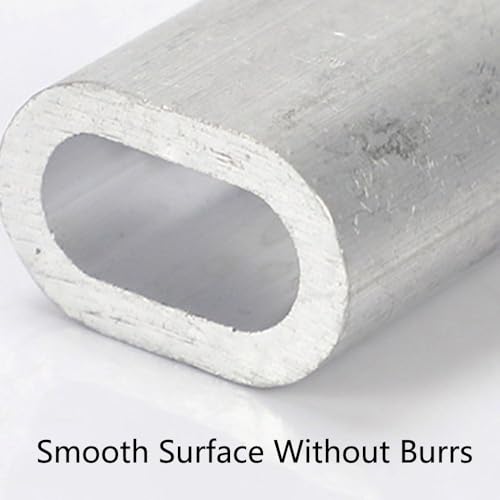 100Stuks Aluminium Heat Shrink Sleeve, Draadkabel Cord-End Ferrules Clips voor Kabelbevestiging en Vissen Heat Shrink Tubing (1.5mm/0.06inch 8shape) 3