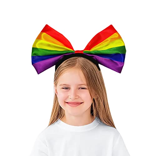 Rainbow boeg hoofdband, Kleurrijke boeghaar hoepel, Rainbow haarband mooi haar hoepel, Mode foto rekwisieten, Haar accessoires voor vrouwen meisjes 3