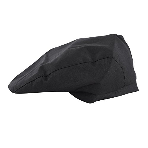 Fashion Chef Hoed Catering Baker Keuken Cook Duckbill Beret Caps voor mannen Dames, voor horecapersoneel en commerciële keukens (BLACK)