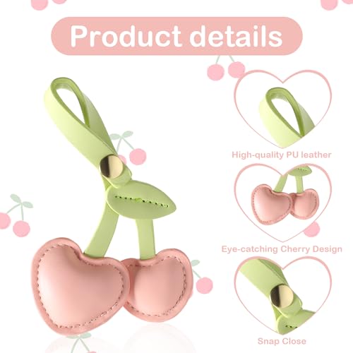 Cherry Bag Charm, Schattig PU Kersen Key Charms Bag Accessoire voor Tastassen Handtassen 4