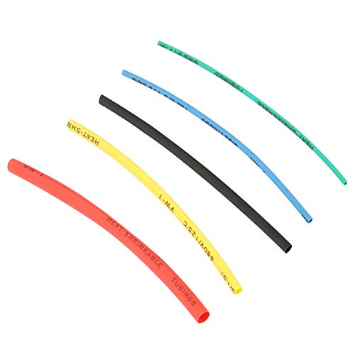 100st Assortiment de Tubes Thermoretractables 5 Tailles 5 Couleur Ensemble de Manchon Isolé de Câble Métallique 100m m
