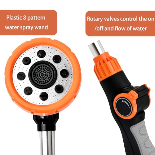 Tuinsproeipistool 47 cm met 8 verstelbare modellen en duimbedieningspistool voor tuinuitwerpen Hoge druksproeipistool voor gazon en planten 3