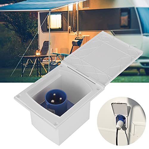 RV Power Outlet 16A 220V-240V Waterdichte Power Outlet Externe 3Pin Flush vrouwelijke Socket Plug voor RV Camper Trailer Caravan 3