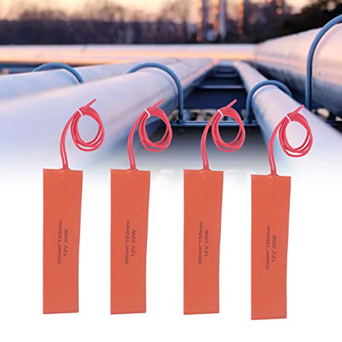 4 stuks Siliconen Rubber Verwarmingskussen, Flexibele Siliconen Verwarming Mat Rubber Verwarming Deken Warm Verwarmd Bed voor industriële apparatuur 20W 12V 4