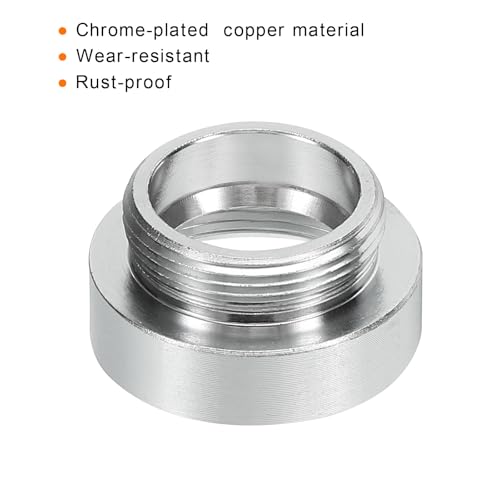 M22*1.0 Male to M26*1.0 Vrouwelijke Thread Faucet Adapter, Chrome Plated Aerator Connector Past voor Tuinslang Water Filter, Zilver 4