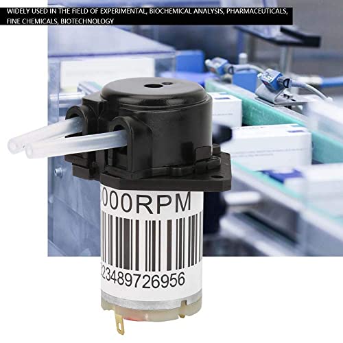 6V Miniatuur Stille Peristaltische Pomp, Zwart, Modern Zwart, Metaal, Peristaltische Pomp, Aquarium Lab Chemische analyse