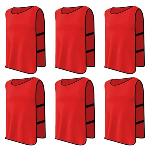 6 stuks Bodice Voetbal Set, Sport Mesh Bibs, Training Bodices Basketbal Sport Shirt Bodice voor volwassenen, Bodice Mesh Vest voor Training, Training Bodices voor mannen en vrouwen