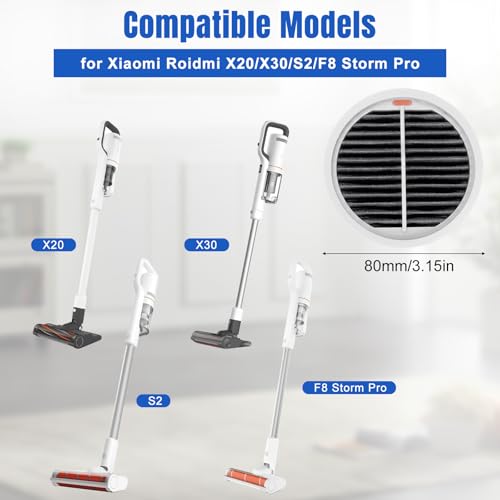 6 st Wasbare HEPA Filter voor Xiaomi Roidmi X20/X30/X30/S2/F8 Storm Pro Cordless Stofzuiger