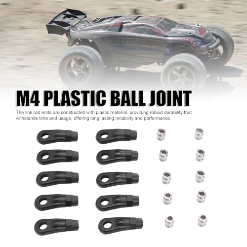 10PCS M4 RC Link Rod Heads, M4 Link Rod Ball Ends Set Plastic Tie Rod End Ball Joint Link voor Axial SCX10 I II III 4