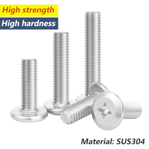 20 st. Platte ronde kop omgekeerde Phillips kop Schroeven M4 x 20mm 304 roestvrij staal Meubels Schroeven voor huishoudelijke bouw 4