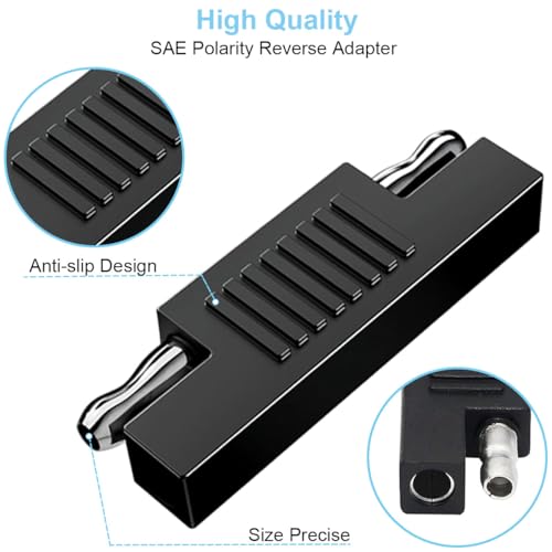 SAE Polishing Adapter, SAE naar SAE Plug Adapter, Kabelplug, Quick Release voor SAE Extension Cable, Solar Panel, Auto, Motorfiets, Caravan, Pack van 6 3
