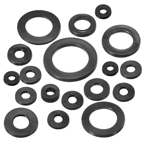 M8 Rubber Afdichtingen Rubber Afdichting Ronde 40st 8mm ID 21mm OD 2mm Dikke Flat Wasmachines Set Afdichting Rubber voor Faucet Tube Bevestiging Schroef Zwart 4