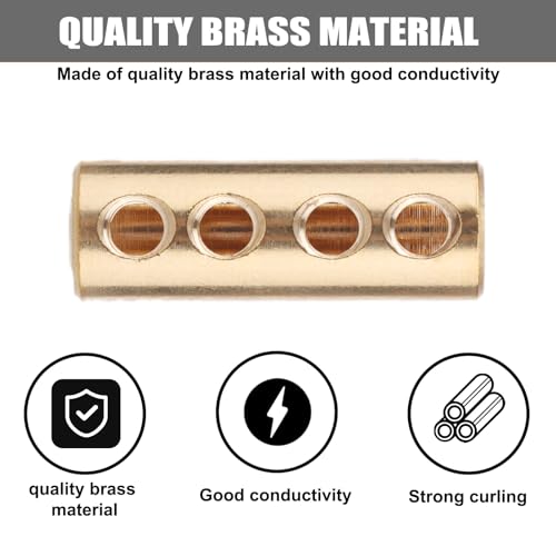 8Scs 6 AWG Wire Connector Nut Set, 80A Quick Coupling Quick Coupling Kit Circuit Connector Inclusief Nuts Heat Shrink Tubing en Schroefklem 4
