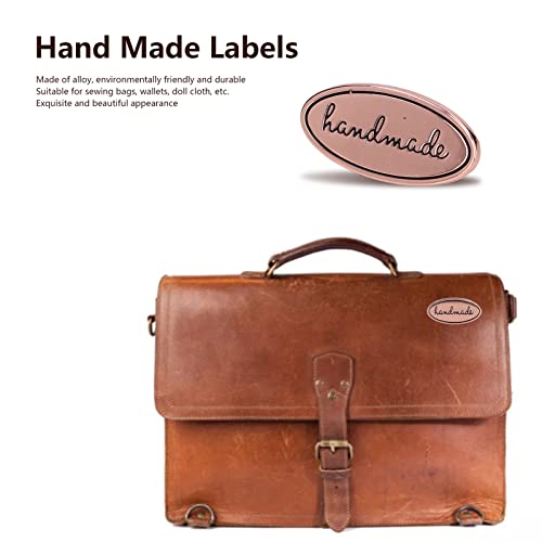 Metalen handgemaakte etiketten, meerdere kleuren verkrijgbaar Tag, Handgemaakte etiketten voor sieraden maken ambachten, Naaien, Kleding decoratie (Rose Gold)