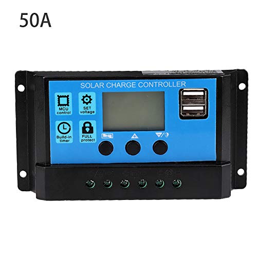 60A/50A/40A/30A/20A/10A 12V 24V Auto Solar Charge Controller PWM Controller(50A)