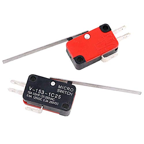 8PCS V-153-1C25 Micro Limit Switch Lange Scharnier Momentaire Cherry Push Knop SPDT Snap Actie Perfect voor Arduino, huishoudelijke apparaten en elektronische apparatuur 3