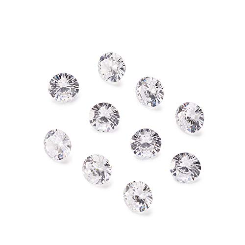 50st 3mm zijde Clear Cubic Zirconia Stenen Losse CZ Stenen Grade A Rhinestone Cabochons Crystal Diamond Kralen voor Nail Art Craft sieraden maken 3