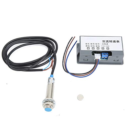 Digitale snelheidsmeter, display hoge meting 220V AC Tachometer 4-digit buis en detectoren Nauwkeurigheid AC220V 5