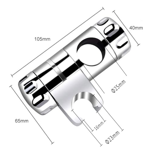 1PC Douche Hoofdhouder Badkamer verstelbare Chrome schuifhouder Handheld Douchekop Hacket bevestigingsmiddelen te passen 25mm Riser Rail