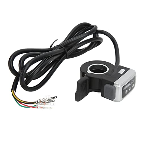 Thumb Throttle, 6 Wire Thumb Throttle met aan/uit schakelaar Batterijindicator 22mm Aperture voor elektrische fiets Scooter (24V)