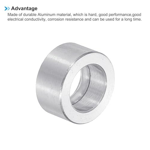M10 Aluminium Spacers, 12Pcs Metaal Spacers Aluminium 10,2mm ID x 16mm OD x 10mm l voor 3/8 of M10 Schroefbouten 4
