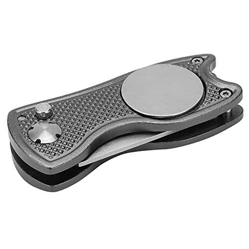 Roestvrij staal Golf Pitchfork Opvouwbare Golf Pitchfork Tool Switchblade Tool Pitchfork Reparatiegereedschap voor mannen Vrouwen Golfer