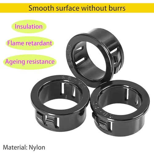 Verpakking van 20 oogbescherming voor kabel entree oogbescherming, installatie diameter 9 mm, kunststof kabel grommet, kabelogen 3