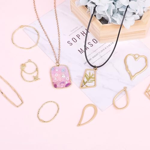 Legering Hangers met Holle Frame voor het maken van Hars sieraden 5