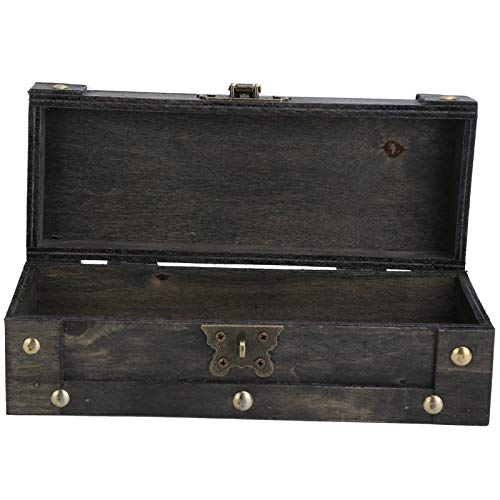 Vintage opslag doos, antieke stijl sieraden ornamenten Organisator Retro Treasure Chest decoratieve schat sieraden kist met slot Home Decoratie borst doos houder sieraden geschenk doos (6702A-DH) 3